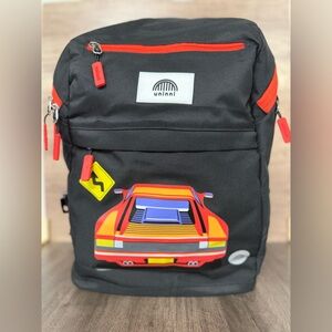 Kids Black and Red Backpack with Truck Graphic